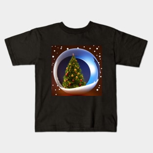 Christmas Tree in Glass Ball Kids T-Shirt